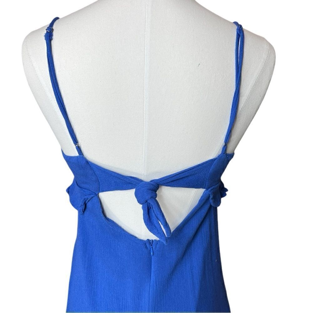 Lulus Island time Blue Ruffled Midi Dress Size Large - Picture 9 of 10